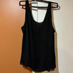 Torrid Black Cami Tank Lace Trim Size 2 (18/20)